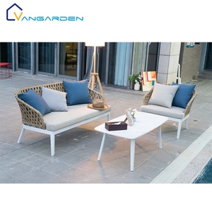 Meubles Olifen tissés à la main pour <span class=keywords><strong>jardin</strong></span>, rotin, corde, ensemble canapé, terrasses, balcon, extérieur, moderne et luxueux - Product Image 3