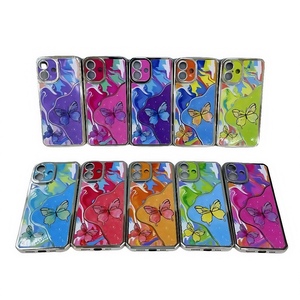 Bướm <span class=keywords><strong>Laser</strong></span> in ấn TPU điện thoại di động Trường hợp đối với iPhone 16e/iPhone 16/iphone16 Pro/iphone16pro Max nhiều màu sắc Phụ Nữ Tình Yêu - Product Image 1