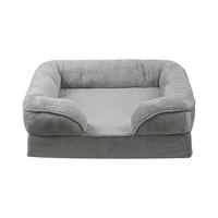 Lit pour chien orthopédique de luxe avec housse amovible et design protecteur pour chiens âgés ayant des problèmes de mobilité