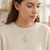 Pendentif fin en laiton ZG avec zircon, motif renne, arbre et flocon de neige, idéal pour les fêtes de Noël et l'hiver