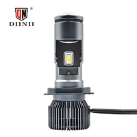 Y70--H4 Mini Faro LED de Proyector de Aluminio Súper Brillante H4 110W 11000LM, Lente de Faro IP65 Impermeable, Bombilla LED Bi-LED para Motocicleta