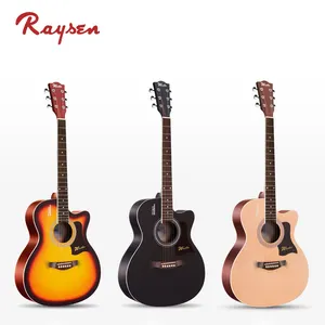 41英寸中国制造的声学吉他黑色吉他厂家直销零售