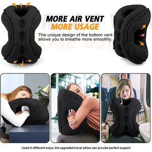 3in1 Set Multifunction Travel Pillow <b>Neck</b> Head Chin Support Inflatable Travel Pillow for Airplane Home Sleeping <b>Rest</b> - Product Image 5