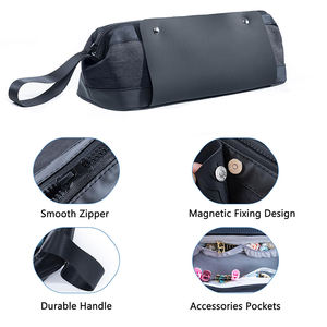 Bolsa de viaje 2 en 1 para herramientas para el cabello con alfombrilla resistente al calor, bolsa de viaje con compartimento impermeable para <span class=keywords><strong>secador</strong></span> de pelo <span class=keywords><strong>Dyson</strong></span> Styler - Product Image 4