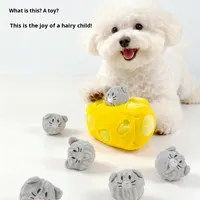 Jouet sonore interactif Kaidile pour chien, best-seller, en peluche écologique, motif dessin animé, souris à nourriture cachée, balle à mâcher