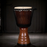 High Quality African Drum Set with Chrome Stand, Professional Percussion Instrument for Latin, Salsa, Jazz Music
