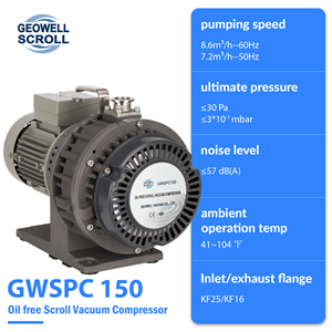 7,2 м3/ч вакуумный компрессор GEOWELL GWSPC150 без масла - Product Image 3