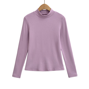 Maglia Termica da <span class=keywords><strong>Donna</strong></span> a Maniche Lunghe con Collo Alto, Aderente, Foderata in Pile, Tinta Unita, Lunghezza Regolare - Product Image 3