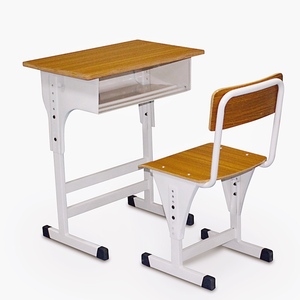 Conjunto de Mesa y Silla Ajustable de Metal Moderno para Aula y Espacio de Trabajo Estudiantil, para Mobiliario Escolar - Product Image 1