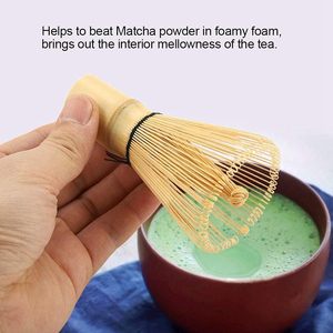 Fouet à matcha artisanal japonais traditionnel en bambou, 100 brins, avec emballage personnalisé en boîte cartonnée - Product Image 4