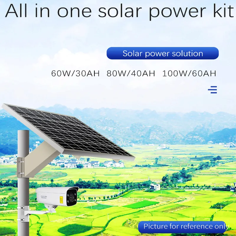A-grade Solar Panels Power System Solar 100w60ah System Solar Sun Energy Lithium Battery DC 12V Regulated Output