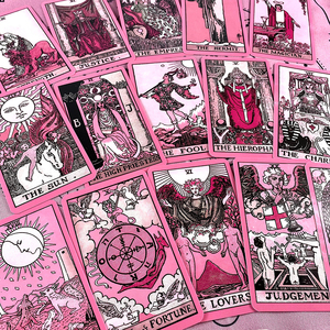 Jeu de tarot personnalisé de la déesse de l'<span class=keywords><strong>oracle</strong></span> et <span class=keywords><strong>des</strong></span> chats avec guide d'anime en feuille d'or emballé dans une boîte en papier d'art avec impression de logo personnalisé pour jouer - Product Image 1