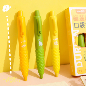 1/3 Pezzi Penna Gel Nera in Plastica Multicolore Blu ad Asciugatura Rapida, Profumata al Durian, Scrittura Fluida 0.5mm, Cancelleria per Ufficio e Studio per Bambini - Product Image 1