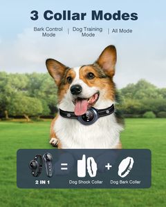Collare di addestramento del cane 2-in-1 - Shock & collare della corteccia con il telecomando di 3300FT, 5 livelli regolabili di sensibilità, - Product Image 2