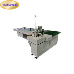 Machine à coudre automatique pour surjetage de <span class=keywords><strong>rideaux</strong></span> avec plieur de ourlet latéral et convoyeur - Product Image 2