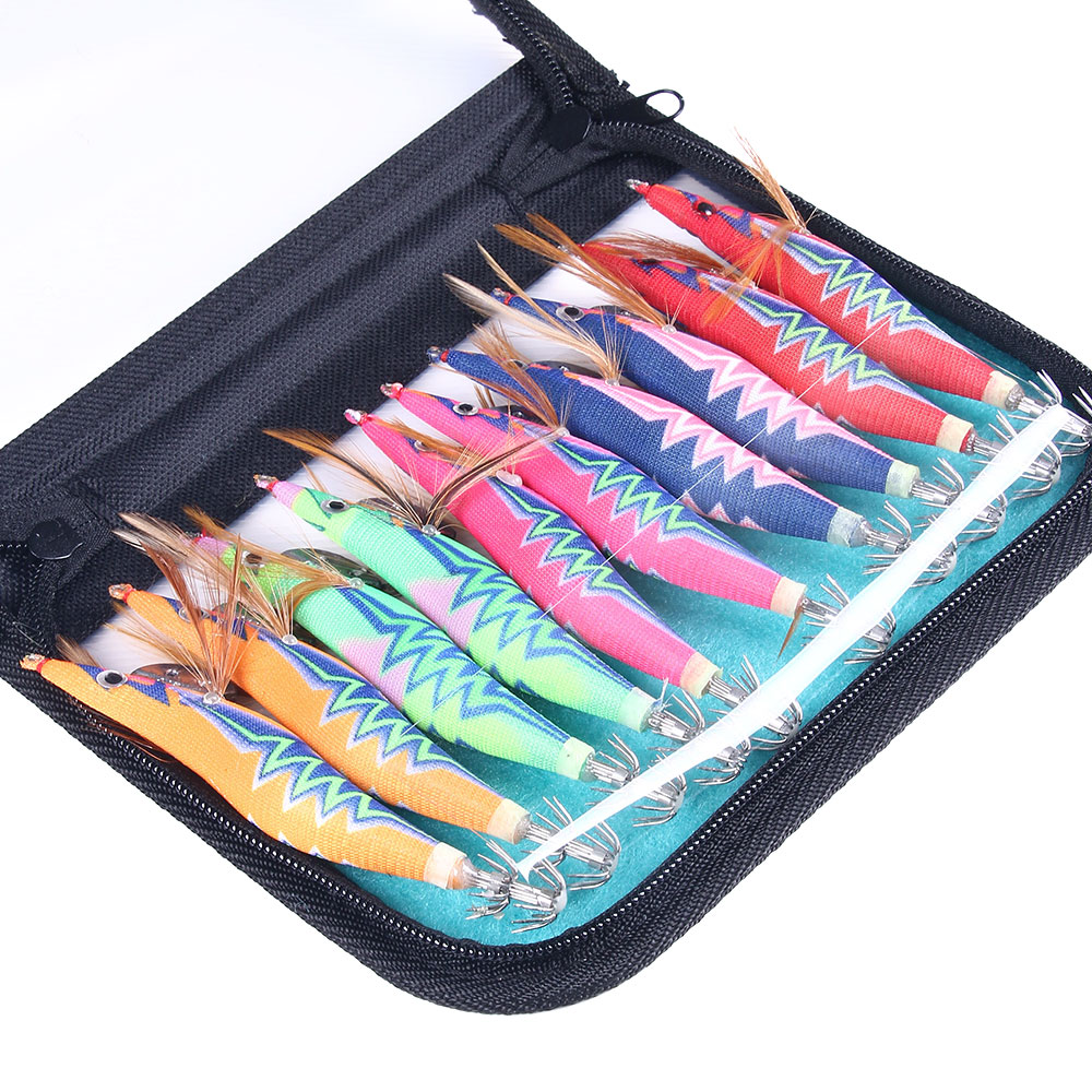 Lot De 15 Leurres Phosphorescents – Crevettes, Poulpes, Calamars – Pêche Mer