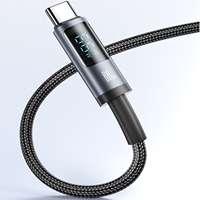 Cable de Carga Rápida Tuti Wholesale de 100w, 2m, Cable de Datos Tipo C a Tipo C con Trenzado de Nailon, Cable USB para Teléfono con Pantalla