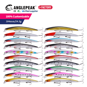 Señuelos Duros Personalizados Tipo Minnow 184mm 24.5g, Señuelos de Pesca Minnow con Ojos 3D, Señuelo ABS en Blanco, Minnow de Hundimiento para Pesca desde Orilla y Pesca de Riberas - Product Image 2