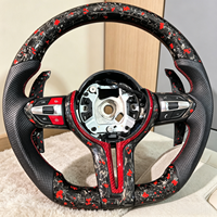 Volant en fibre de carbone forgé rouge personnalisé pour BMW E90 E92 E70 F10 F30 F20 F80, accessoires de modification pour la course