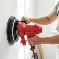 Ponceuse murale portative de qualité industrielle 800W 180mm, sans poussière, pour plaques de plâtre, avec poignée courte, outil électrique pour poncer la mastic