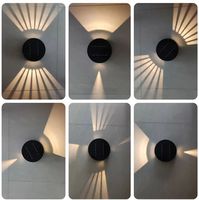 Applique murale solaire étanche haut et bas Applique murale LED pour jardin, couloir, villas