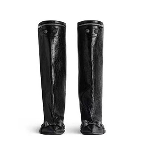 Women's Metal Studs Mid Calf Booties Pointy Toe Low Heels Short <b>Boots</b> Dress Stiletto on Top Wide Shoes - Product Image 2