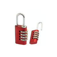 Cadenas à combinaison à 3 chiffres, logo personnalisé, antivol, étanche, utilisation sur porte et fenêtre, durable, haute sécurité, aluminium solide, 4 codes