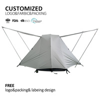 Tente de camping tout temps pour le glamping et la randonnée en plein air, tente dôme ultralégère pour 2 personnes, imperméable, avec un grand filet de ventilation