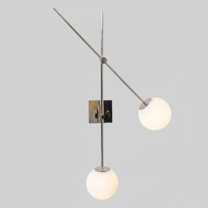 Applique murale moderne à double globe en laiton articulé 220V en cuivre pour intérieur/extérieur maison salon chambre appliques murales - Product Image 1