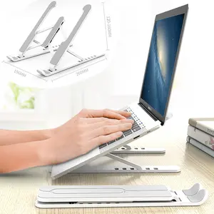 Lapdesk Dudukan Laptop Komputer PC, Dudukan Pendingin Riser Mendukung Dudukan Laptop Portabel, Dudukan Notebook Dasar Dapat Dilipat untuk Macbook Pro