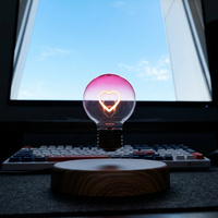Lámpara Levitante con Bombilla Magnética y Base Flotante, Enchufe Estadounidense, Bombilla LED de Luz Nocturna, Regalos para el Hogar y la Oficina, Bombilla Magnética Giratoria