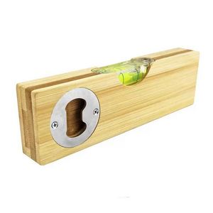 Wholesale Custom Natural Bamboo Bottle Beer Opener With <b>Level</b> - Product Image 4