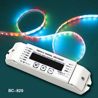 Controlador LED Digital DMX512 Bincolor BC-820 DC5V-DC24V, Decodificador de Señal DMX a SPI para Tiras LED de Píxeles con Chip IC Ws2811 1814