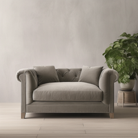 Bouton-touffetage Exquis Amovible avec Roues Arnchair Chambre Doux Canapé Siège Hôtel Salon Fauteuil Meubles