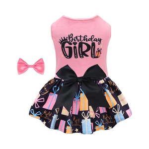 שמלות כלב יום הולדת בחורף קטיפה פוליאסטר קטיפה onesie לכלבים קטנים עיצוב אופנה ידידותי לסביבה - Product Image 1