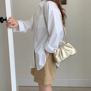 Sac à main plissé en cuir PU pour femme, motif bonbon, doublure polyester, sac nuage bandoulière haut de gamme « Gentle Wind », offre ODM - Product Image 1