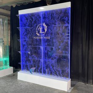 Panneau mural en acrylique à bulles d'eau avec éclairage LED à changement de couleur personnalisé pour projet de restaurant d'hôtel - Product Image 2