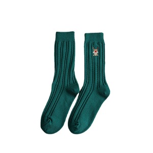 Chaussettes de Noël en coton tricoté confortables avec des personnages de dessins animés mignons en broderie en gros - Product Image 5