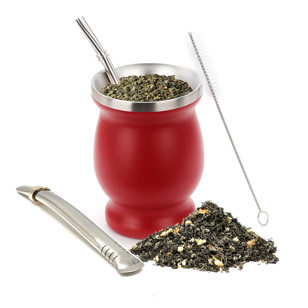 Rouge + Paille cuillère + Pinceau + Paille plate