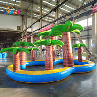 Piscine gonflable WINSUN en PVC imperméable, ignifuge, personnalisable, pour enfants et adultes, idéale pour les aires de jeux extérieures, motif cocotier