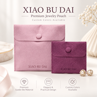 Pochette cadeau en microfibre suédée rose poudré de qualité supérieure, résistante à l'eau, écologique, avec logo personnalisé, fabrication OEM ODM directe d'usine