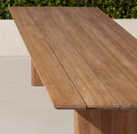 Top-Angebot: Massives Teakholz-Esstisch-Set für 10 Personen, Rechteckig, Italienischer Stil – Outdoor-Tische und Stühle