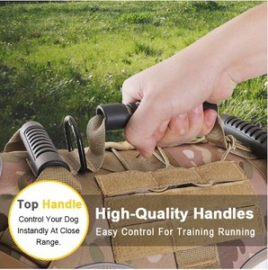 <span class=keywords><strong>Harness</strong></span> Anjing Taktis Heavy Duty, Bahan Nylon Solid Reflektif, Vest yang Dapat Disesuaikan untuk Anjing Besar, Latihan Outdoor - Product Image 4