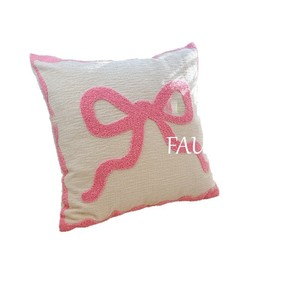 Fundas de Almohada Decorativas con Diseño de Conejito y Lazo Rosa Estilo Nórdico, Fundas de Cojín Acolchadas para Cuarto de Niños, Decoración de Sofá - Product Image 5