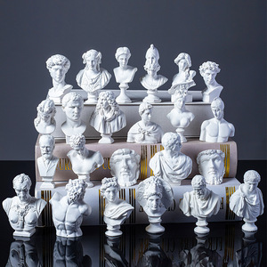 Statue de personnage mythologique grec antique Witt, sculpture abstraite classique de tête de David, décoration, accessoires de photographie, décoration intérieure - Product Image 6