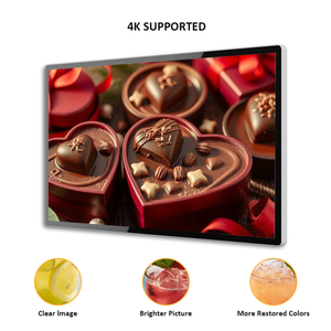 จอแสดงผลดิจิทัล LCD LED ขนาด 43 นิ้ว 4K ระบบแอนดรอยด์ วินโดวส์ พร้อมจอแสดงผลแบบตั้งพื้น สมาร์ททีวี เครื่องเล่นเพลง รูปภาพ และเอกสาร - Product Image 6