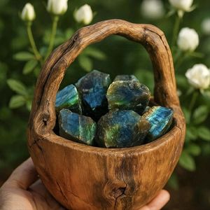 Nouvel Arrivage Pierre Brute Naturelle de Labradorite Bleue Étincelante pour Décoration Spirituelle - Product Image 4