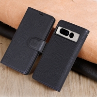 Étui antichoc en cuir véritable ou PU pour téléphone Google Pixel 7 Pixel 6 Pro