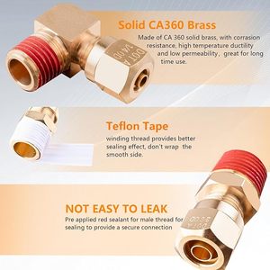 <span class=keywords><strong>Kit</strong></span> de réparation d'assortiment de raccords de tuyauterie en nylon à compression DOT pour camion, raccords rapides de tuyauterie de 1/4\", 1/8\", 3/8\", 1/2\" - Product Image 2
