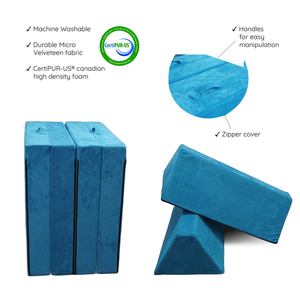 Canapé modulaire pour enfants 4 pièces OEM ODM, mousse haute densité CertiPUR-US, convertible en <span class=keywords><strong>lit</strong></span>, <span class=keywords><strong>avec</strong></span> housse lavable pour les tout-petits - Product Image 3